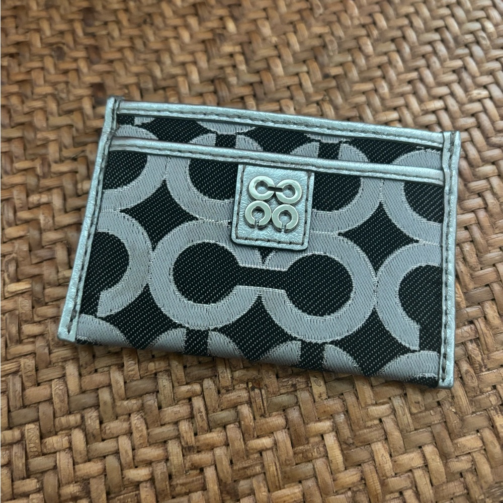 Coach Grey/Silver Card Case